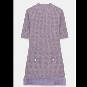 Zara Textured Faux Fur Dress 5063/859